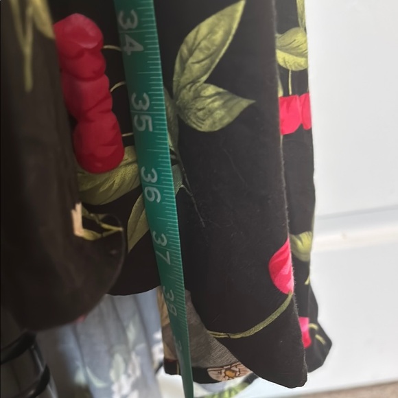 Chic Black Cherry and Floral High-Low Dress - Picture 5 of 9